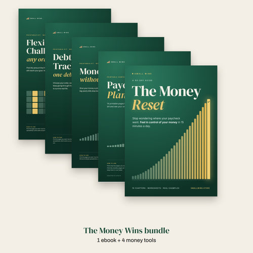 The Money Wins bundle: 1 ebook and 4 money tools