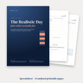 The Realistic Day planner: spreadsheet and printable day page