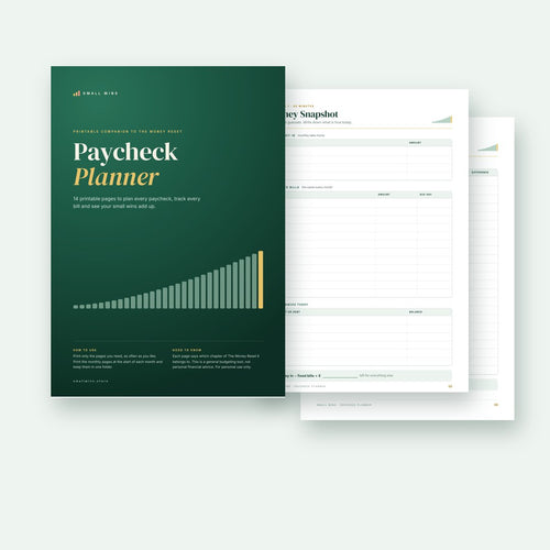 Paycheck Planner cover and printable pages